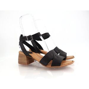Born BOC Waverly Sandals Size 10 Vegan Black Leather Ankle Strap Block Heel